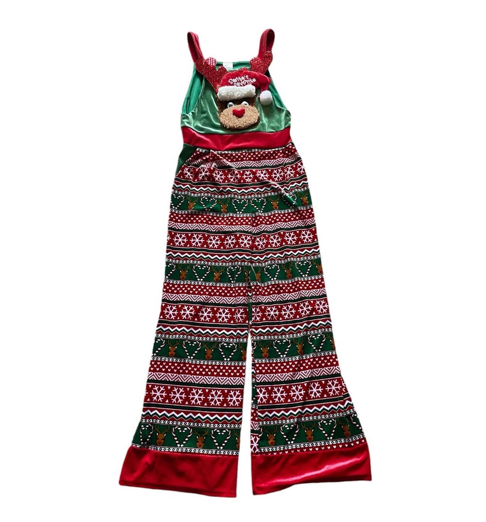 Rudolph Christmas Velvet Jumpsuit Size XS No Boundaries Teen or child Costume